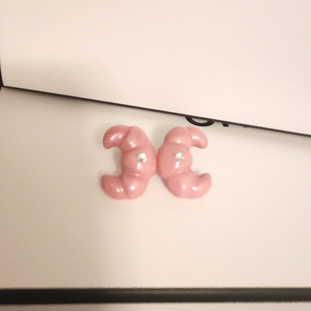 NEW Handcrafted Ballet Pink Croissant Earrings